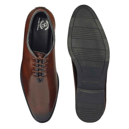 Dusk N Dazzling Brown Oxford Shoes For Men
