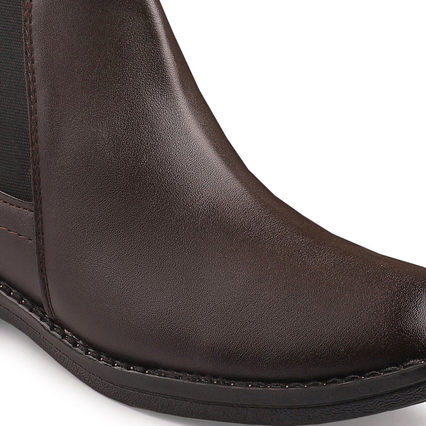 Dusk N Dazzling Brown Chelsea Boots  For Men