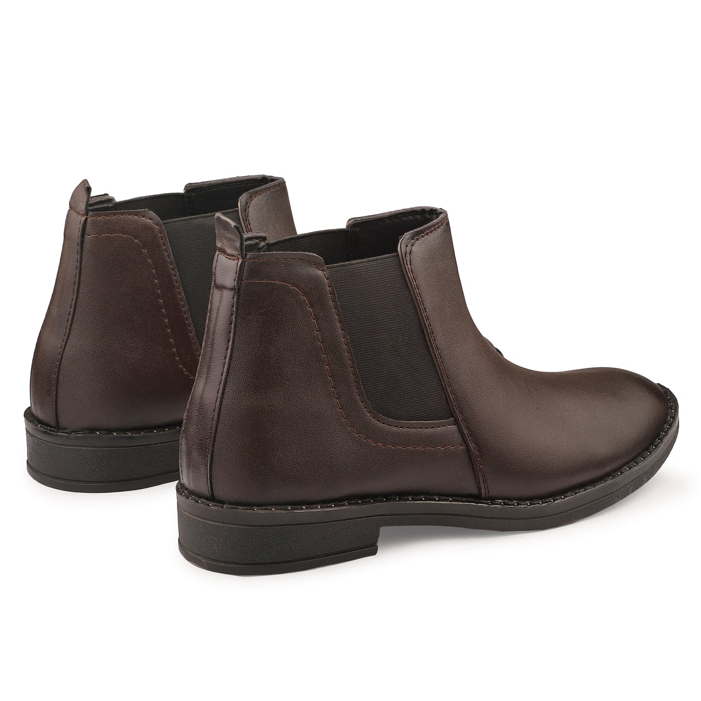 Dusk N Dazzling Brown Chelsea Boots  For Men