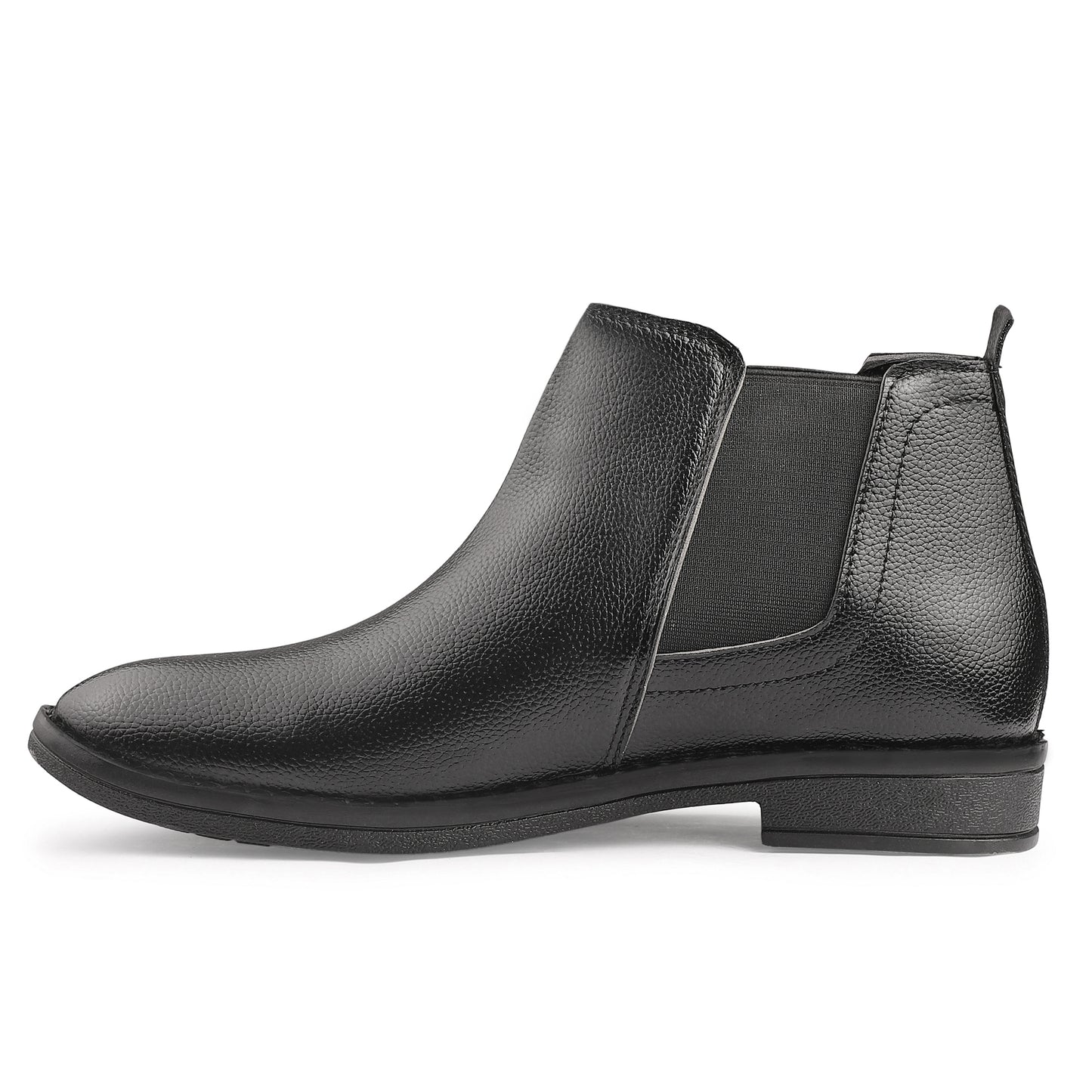 Dusk N Dazzling Black Chelsea Boots  For Men