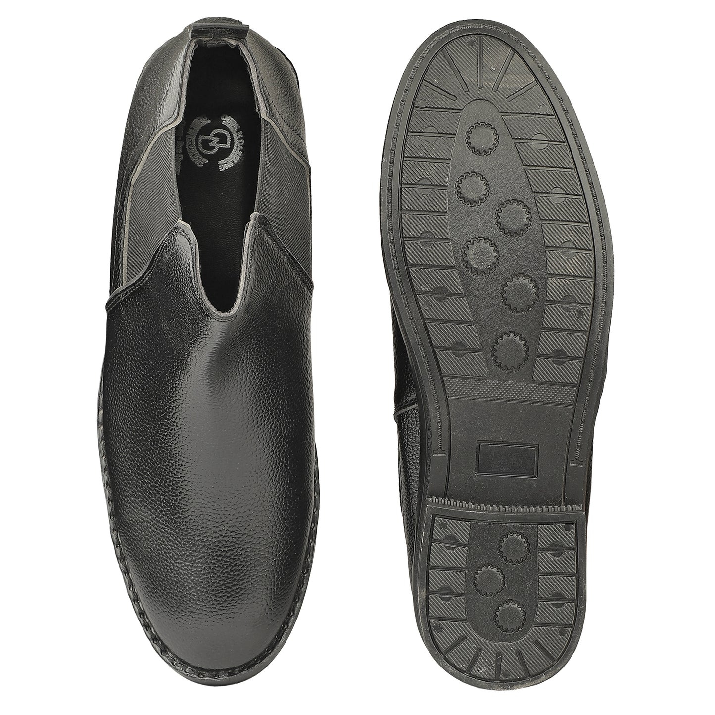 Dusk N Dazzling Black Chelsea Boots  For Men