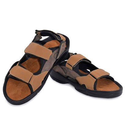 Dusk N Dazzling Lightweight Tan Sandals For Men