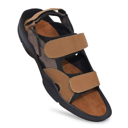 Dusk N Dazzling Lightweight Tan Sandals For Men