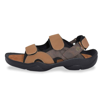 Dusk N Dazzling Lightweight Tan Sandals For Men