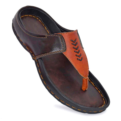 Dusk N Dazzling Brown Stylish Lightweight Slippers For Men - Comfort and Style Combined