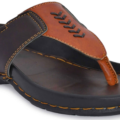 Dusk N Dazzling Brown Stylish Lightweight Slippers For Men - Comfort and Style Combined