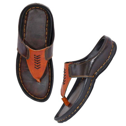 Dusk N Dazzling Brown Stylish Lightweight Slippers For Men - Comfort and Style Combined
