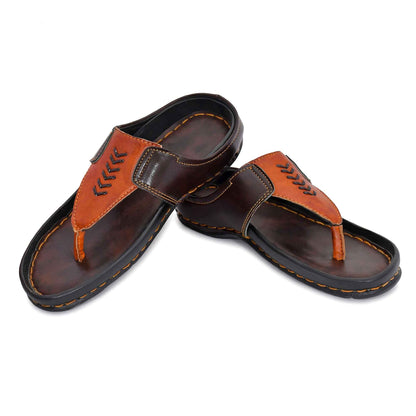 Dusk N Dazzling Brown Stylish Lightweight Slippers For Men - Comfort and Style Combined