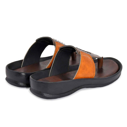 Dusk N Dazzling Tan Stylish Lightweight Slippers For Men - Comfortable and Trendy Footwear