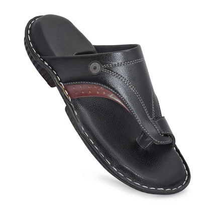 Dusk N Dazzling Black Stylish Lightweight Slippers For Men - Comfortable and Trendy Footwear