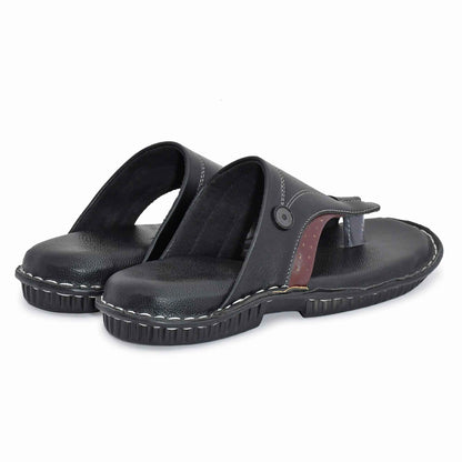 Dusk N Dazzling Black Stylish Lightweight Slippers For Men - Comfortable and Trendy Footwear