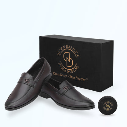Dusk N Dazzling Brown Loafer Shoes For Men - Stylish Comfort and Versatility