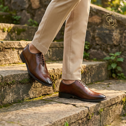 Dusk N Dazzling Brown Oxford Shoes For Men
