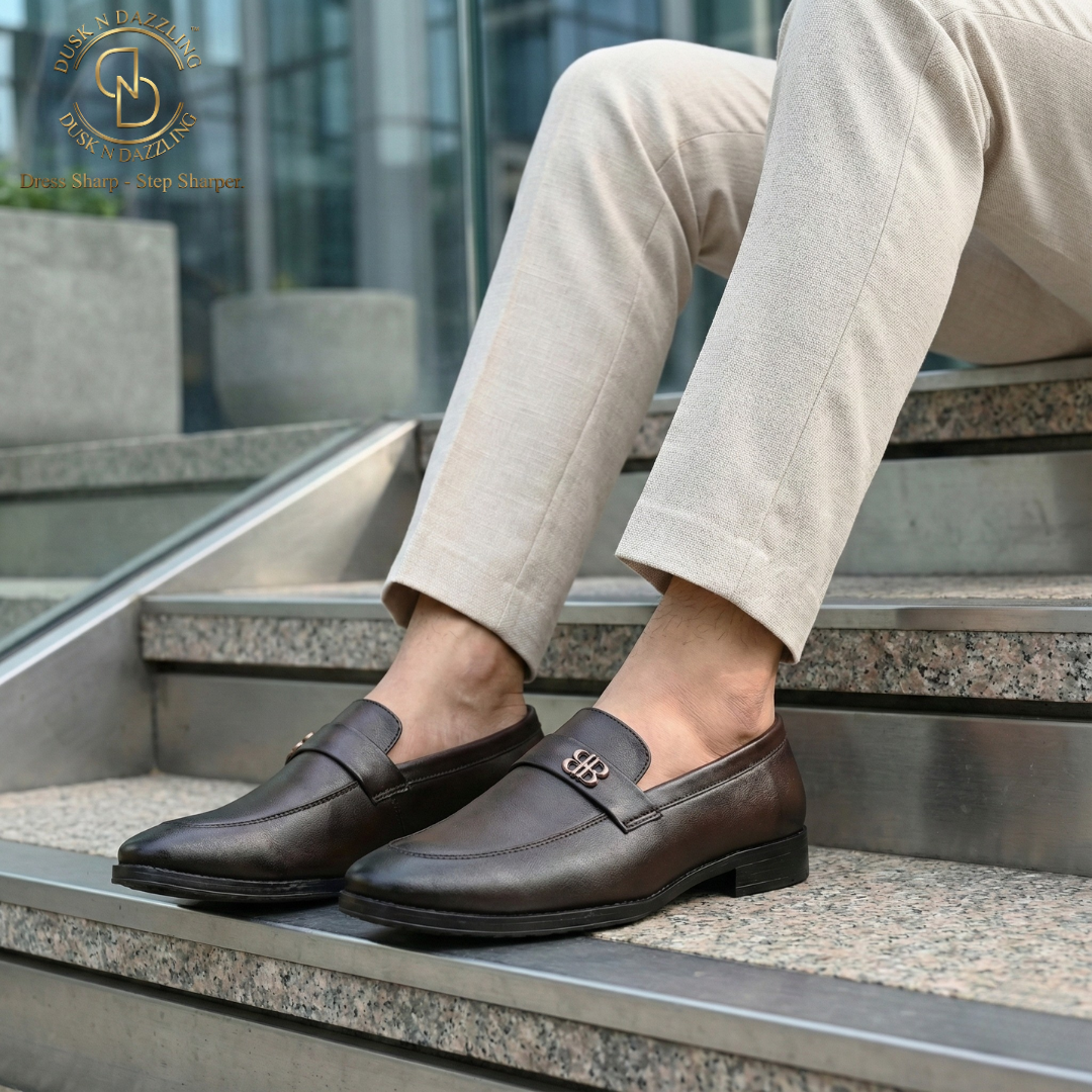 Dusk N Dazzling Brown Loafer Shoes For Men - Stylish Comfort and Versatility
