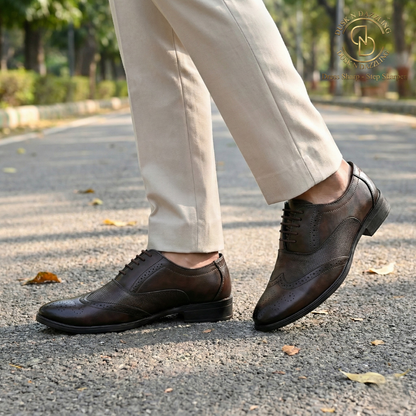 Dusk N Dazzling Brown Brogue Shoes for Men