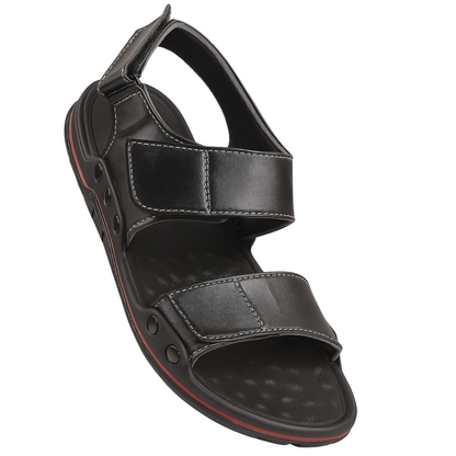 Dusk N Dazzling Lightweight Black Sandals For Men